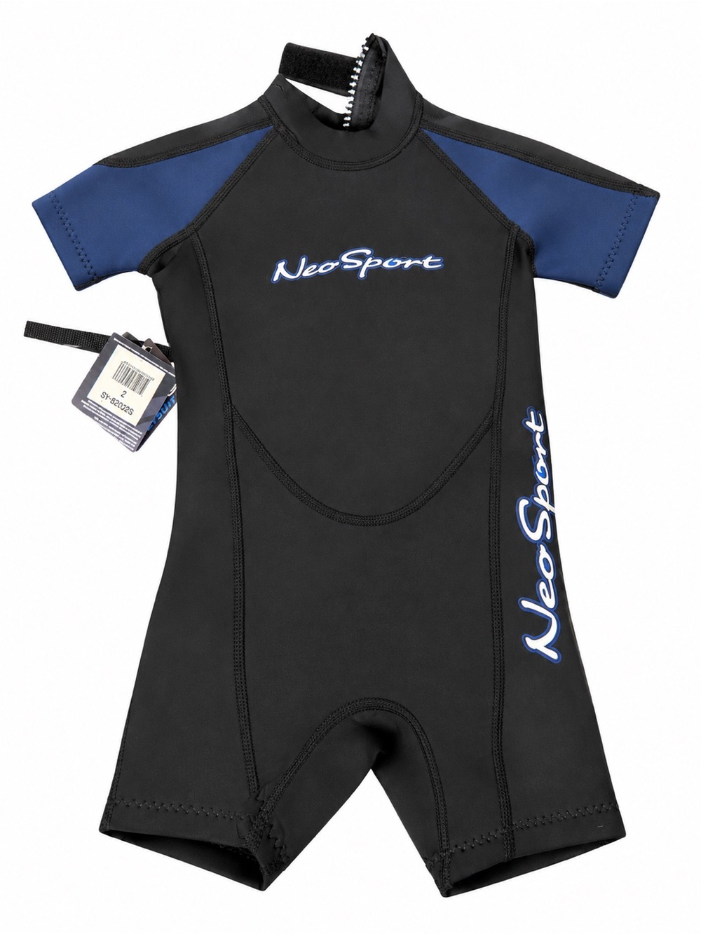 NeoSport Kids Shorty Wetsuit Size 2 Black Blue NWT Toddler Unisex